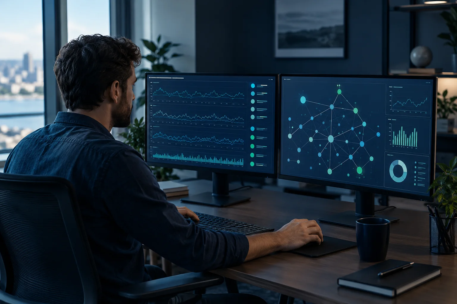 reliability engineer reviewing service telemetry